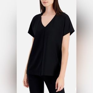 Alfani - Womens Solid V Neck Blouse